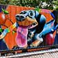 Shipping Container Mural for a dog park