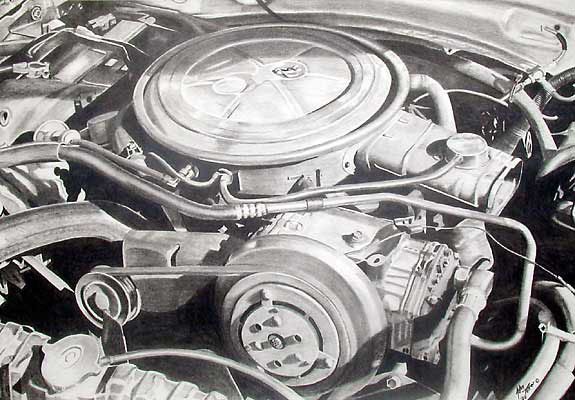 Drawing of an engine