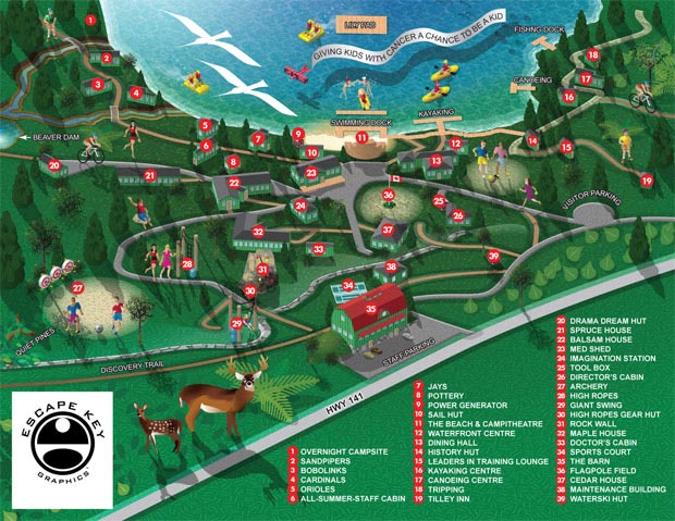 illustrated camp map