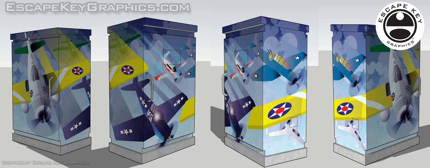 airplanes illustration in use mock up