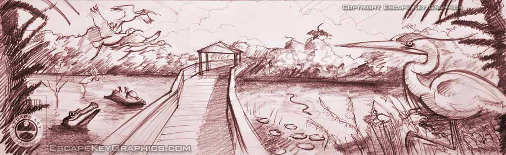 wetlands sketch