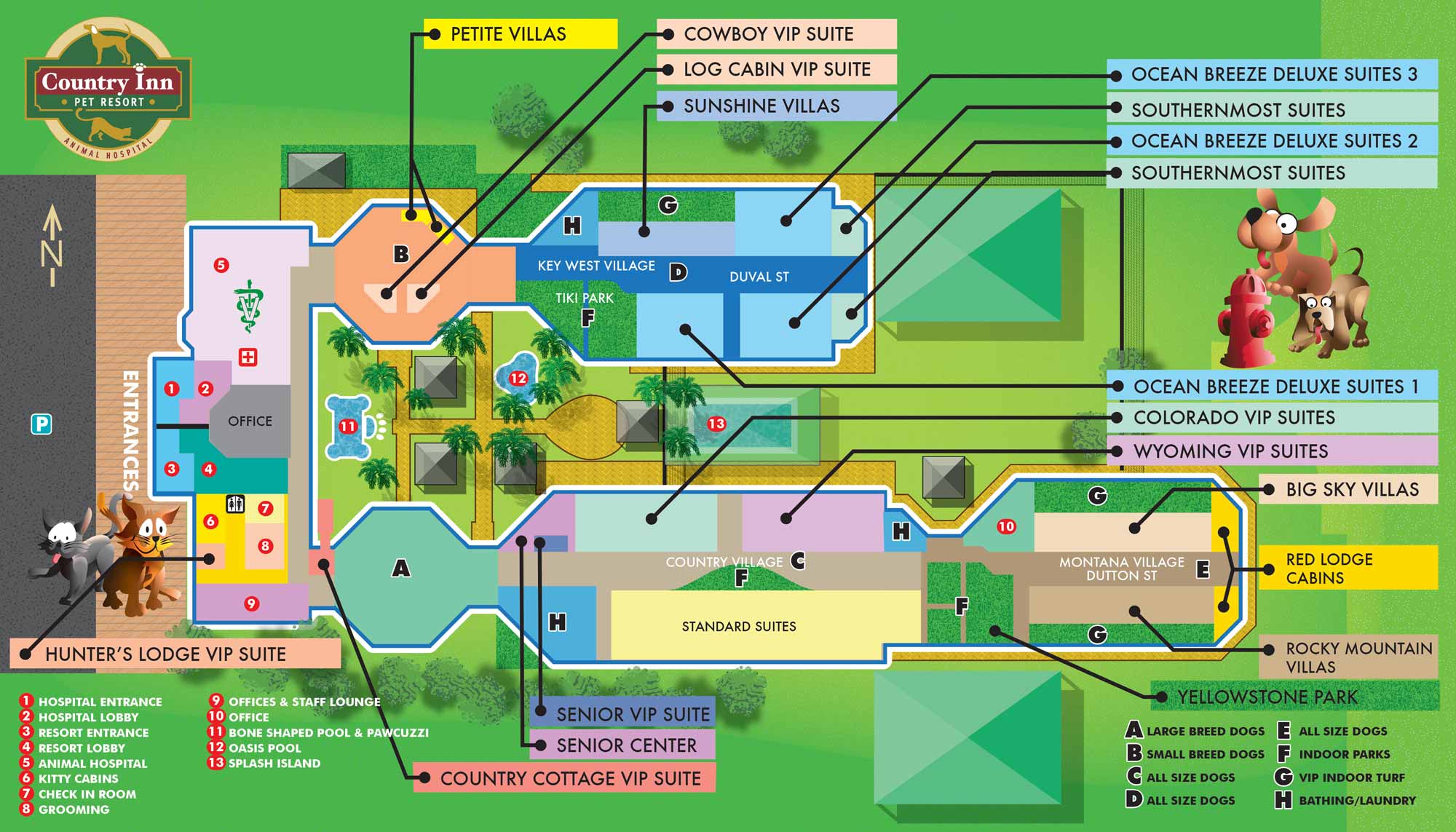 Pet Resort and Animal Hospital Map