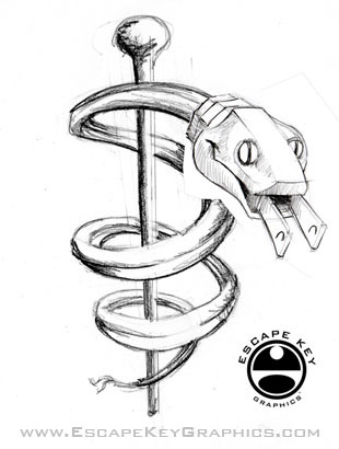 snake head drawing