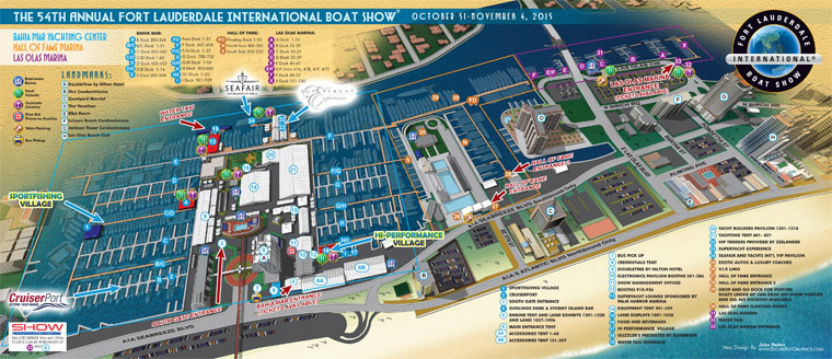 2013 Fort Lauderdale International Boat Show Map