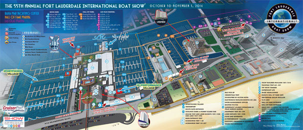 Fort Lauderdale International Boat Show map 2014