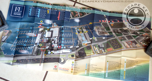 Fort Lauderdale International Boat Show 2015 folding map