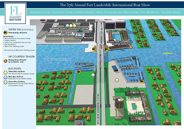 Fort Lauderdale International Boat Show Map