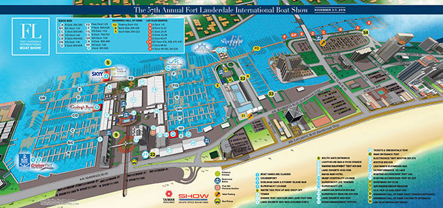 Fort Lauderdale International Boat Show Map