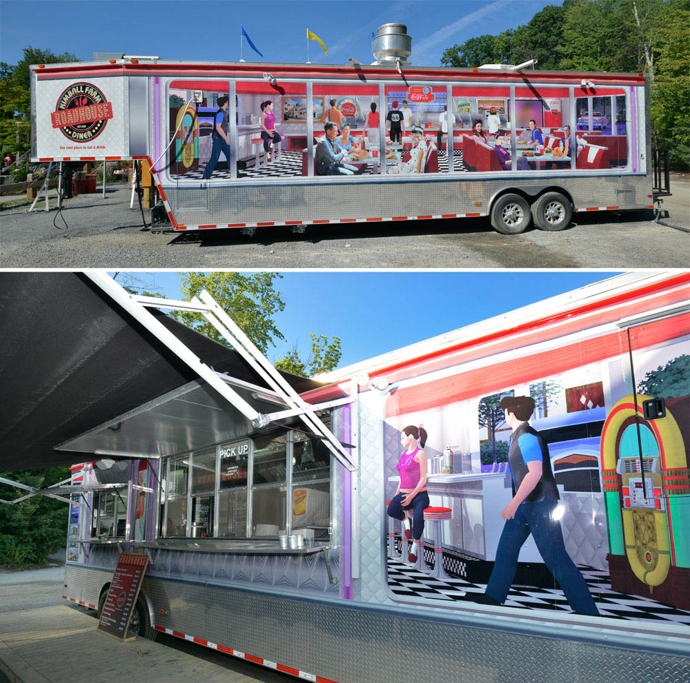 food truck with artwork