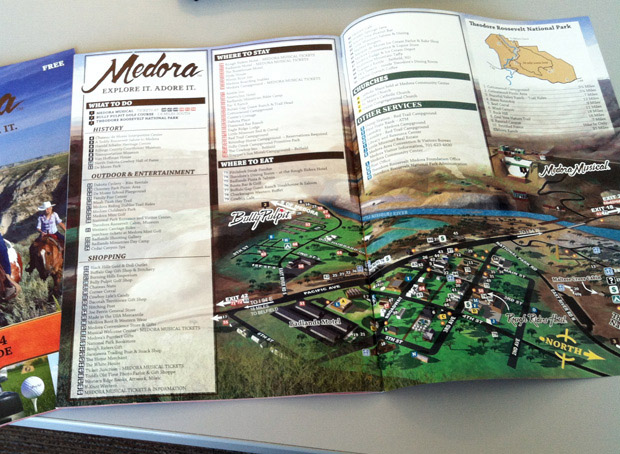 Illustrated map of Medora, North Dakota