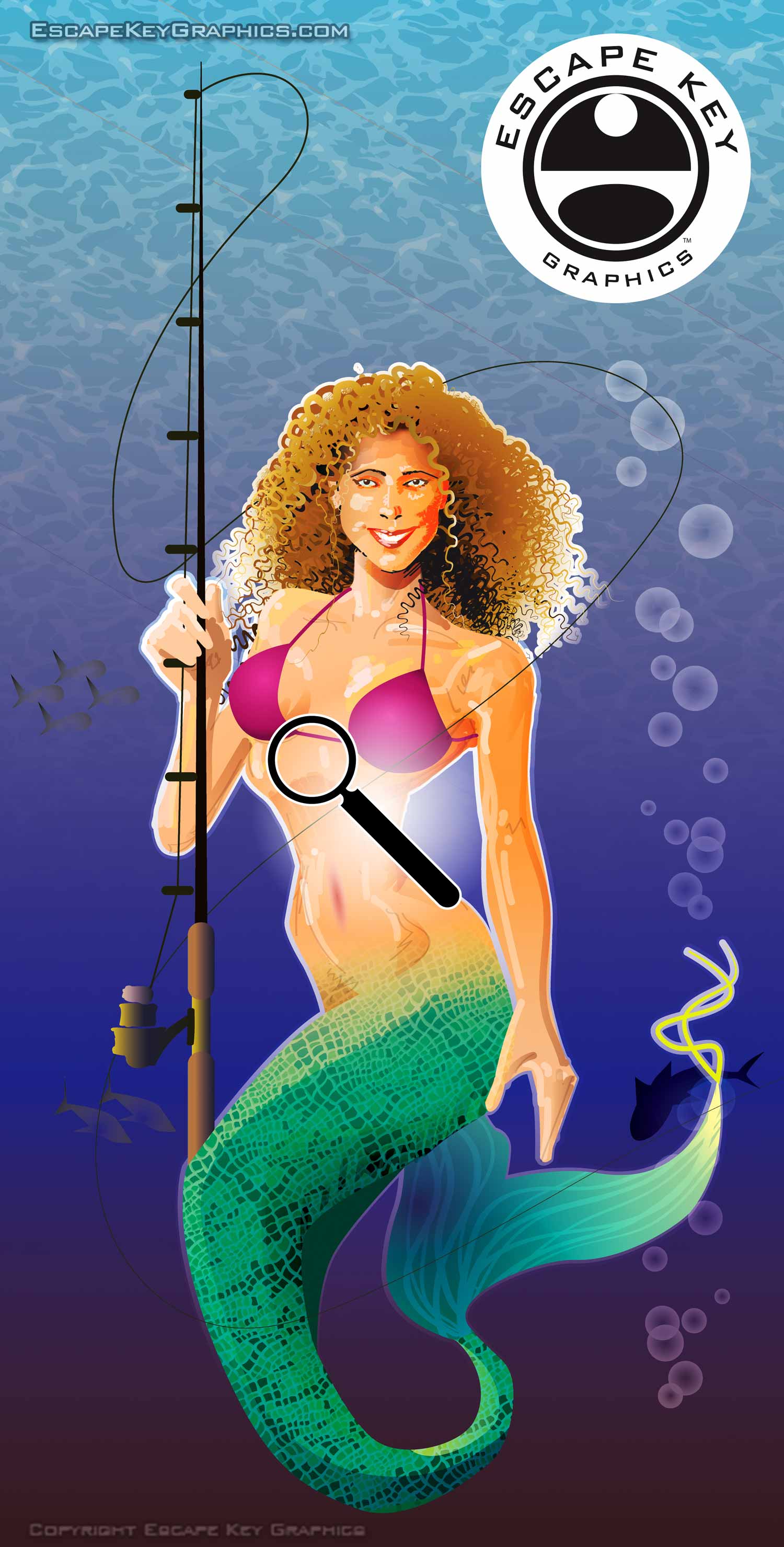 vector illustrated mermaid