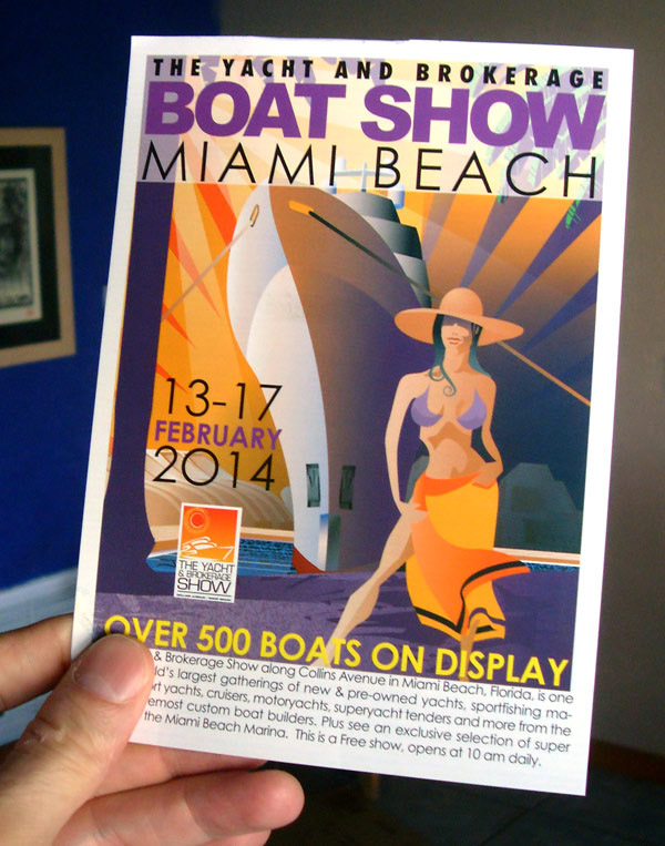 Boat Show illustration mailer card