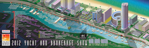 Miami Yacht and Brokerage Show map 2012