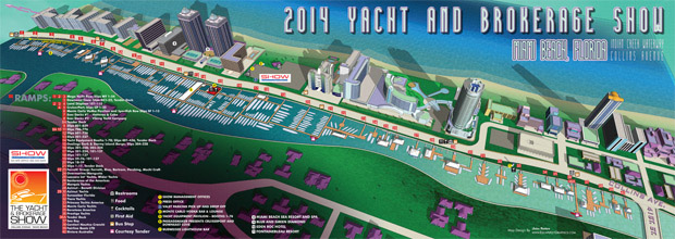 Miami Yacht and Brokerage Show map 2014