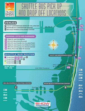 Miami Yacht and Brokerage Show map 2011