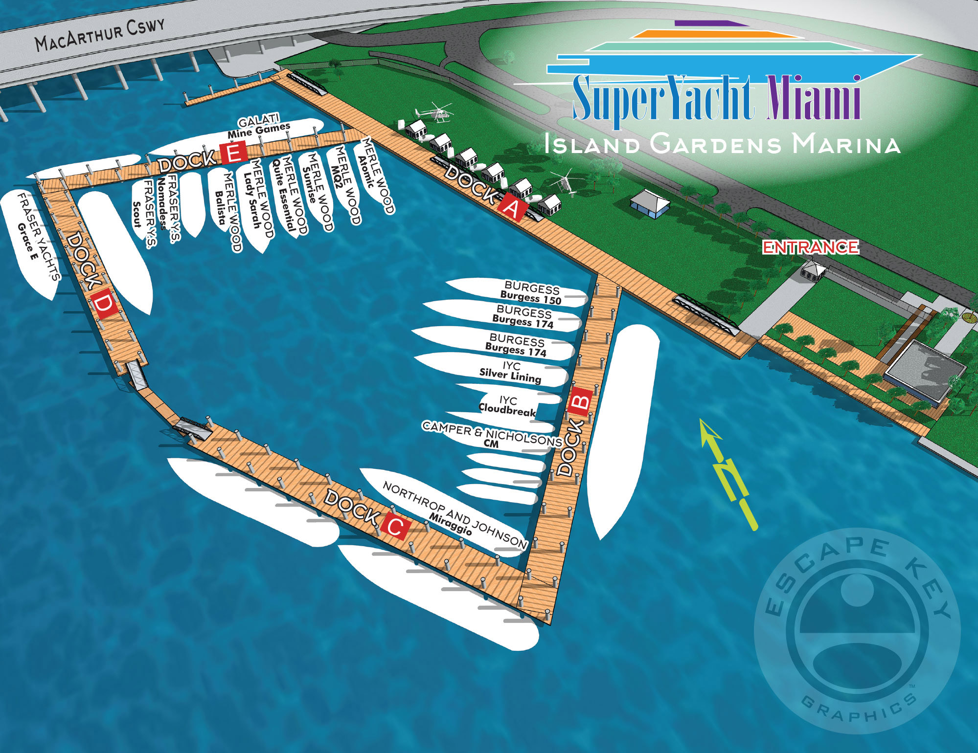 Island Gardens Marina Map