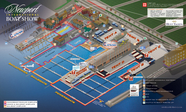 Newport International Boat Show Map