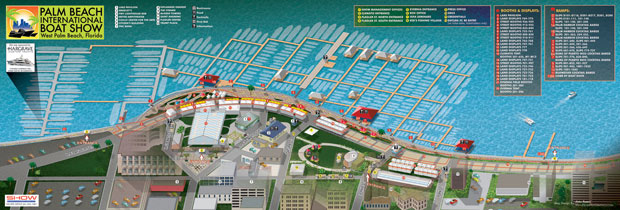 Palm Beach International Boat Show map 2012