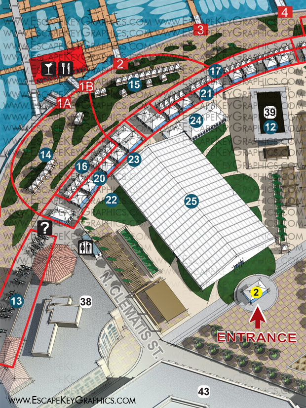 Palm Beach International Boat Show map 2014 detail