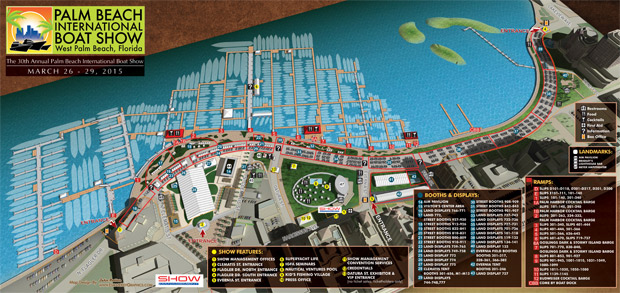 Palm Beach International Boat Show map 2015