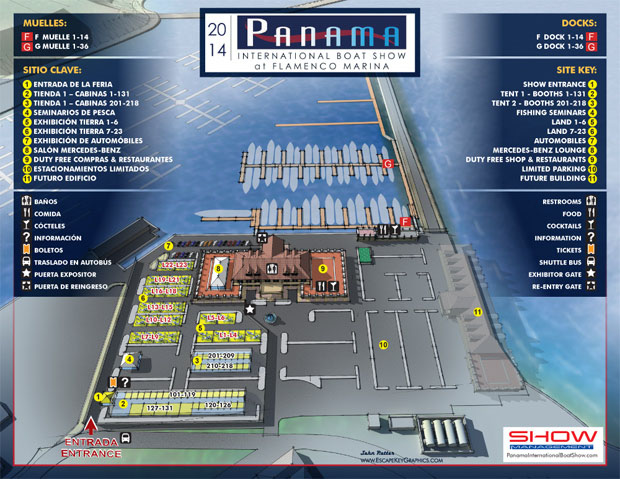 Panama International Boat Show Map