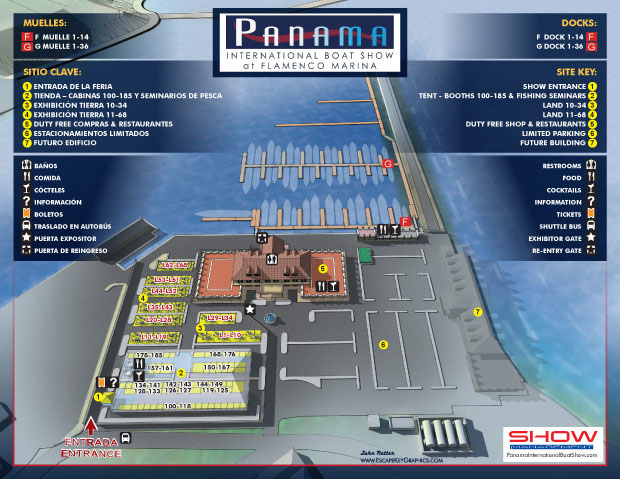 Panama International Boat Show map 2015