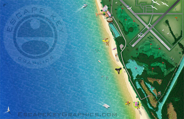 Illustrated Beach Map