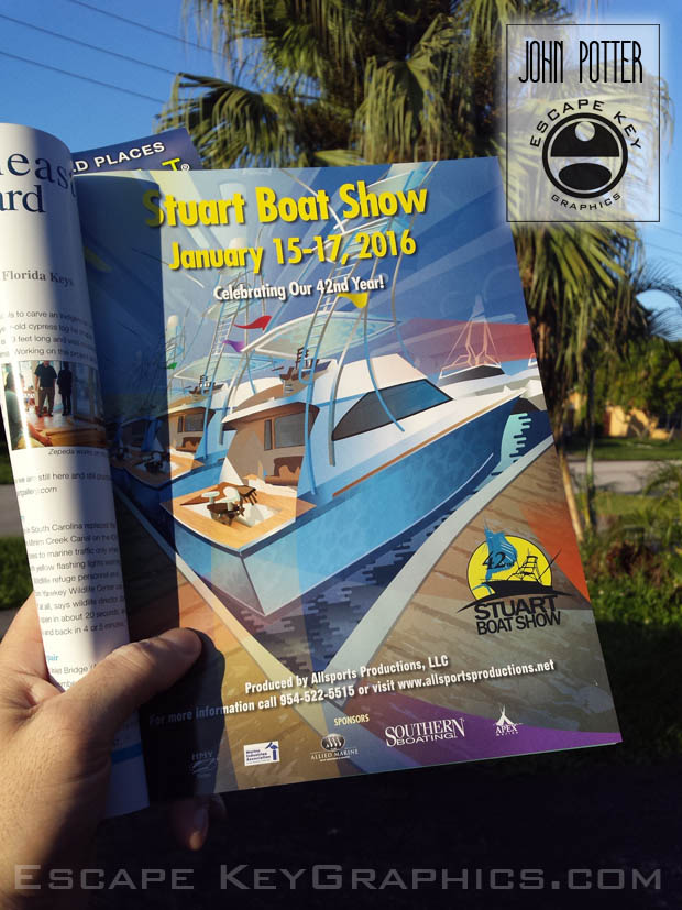 Stuart Boat Show Illustration 2016