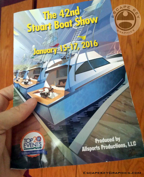 Stuart Boat Show program cover illustration