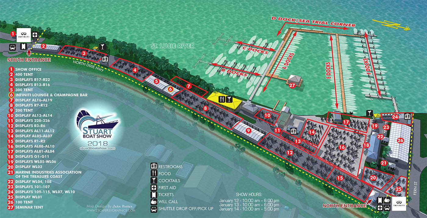 Stuart Boat Show map 2018