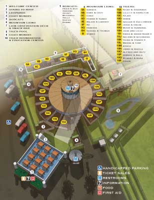 Wild Animal Sanctuary Roundhouse Map