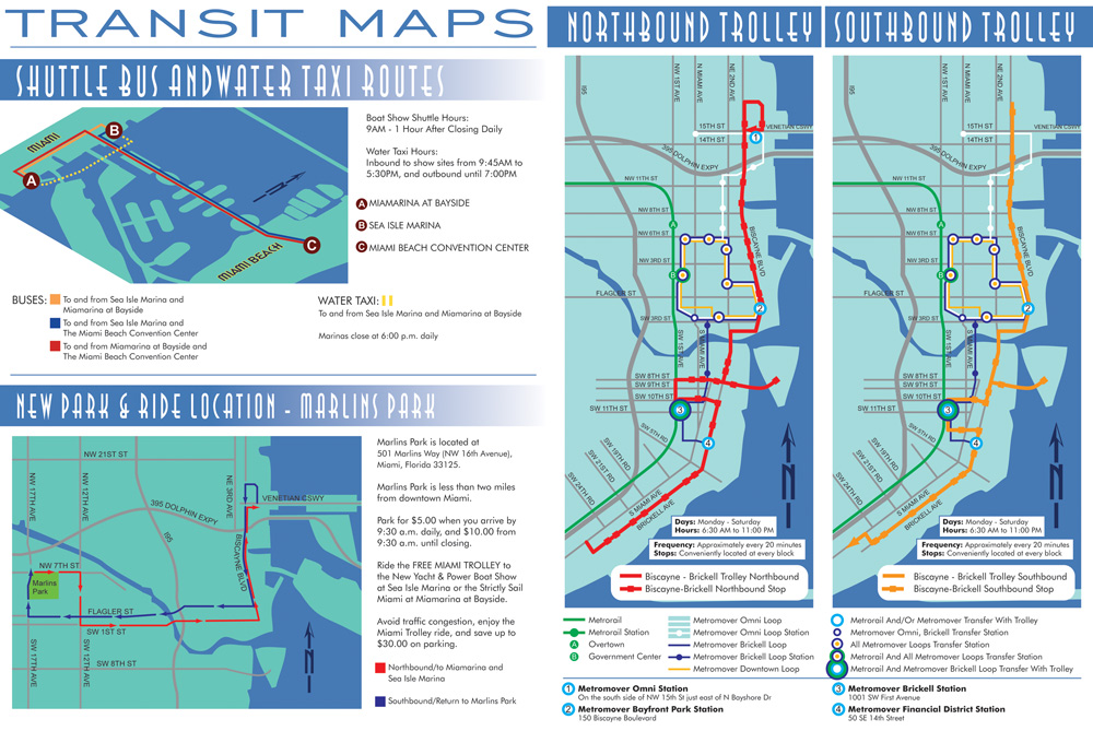 Downtown Miami Mass Transit Map