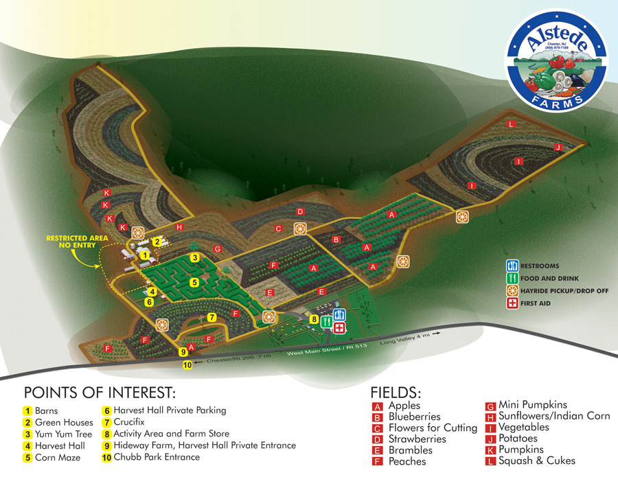 Alstede Farm Map