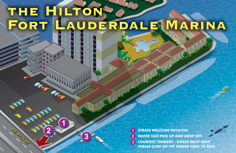 Hilton Fort Lauderdale Marina Map