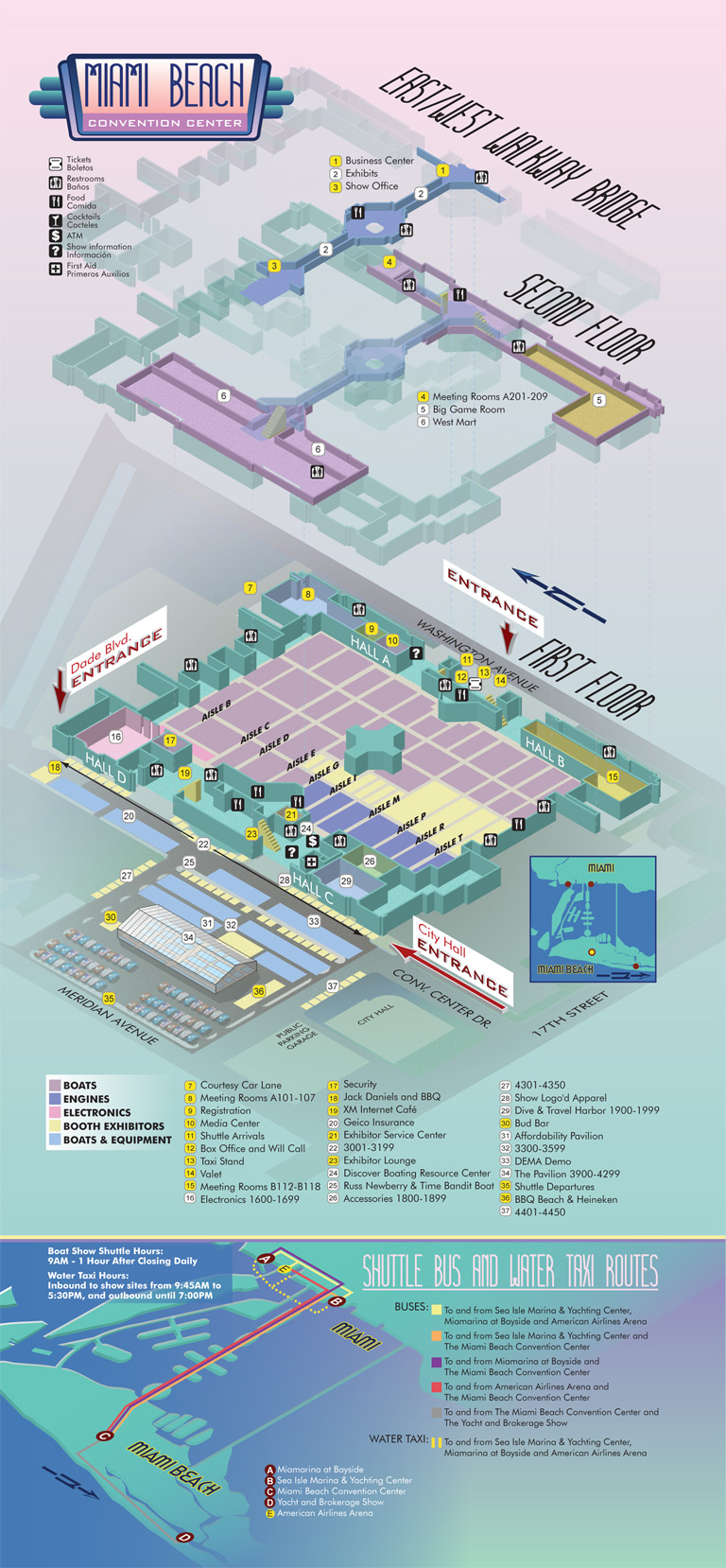 Miami Boat Show Miami Convention Center Map