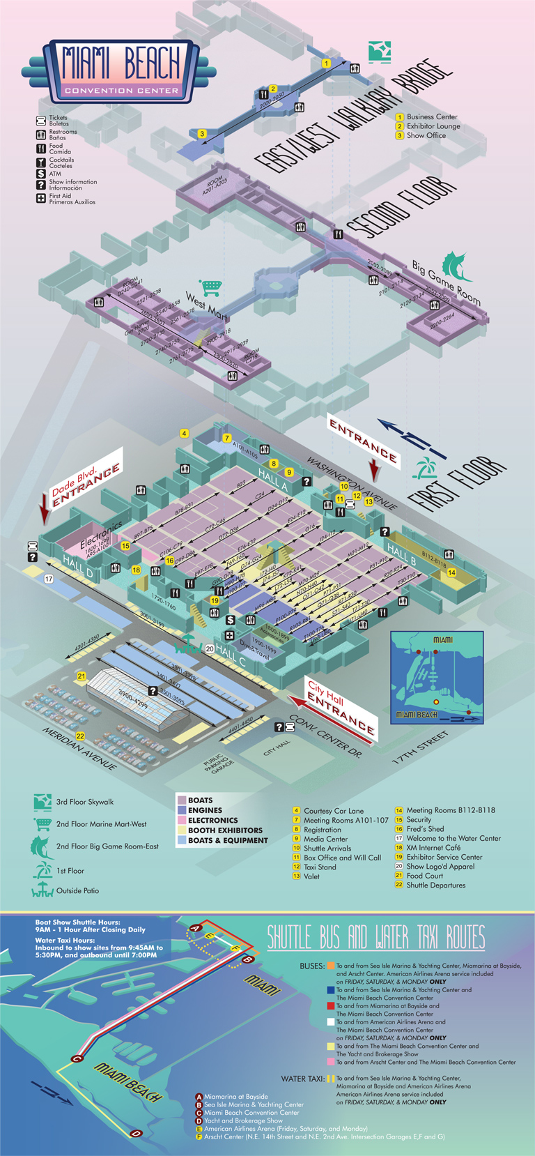 Miami Boat Show Miami Convention Center Map