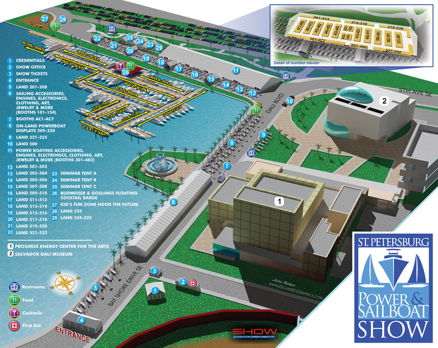 St. Petersburg Power & Sailboat Show map