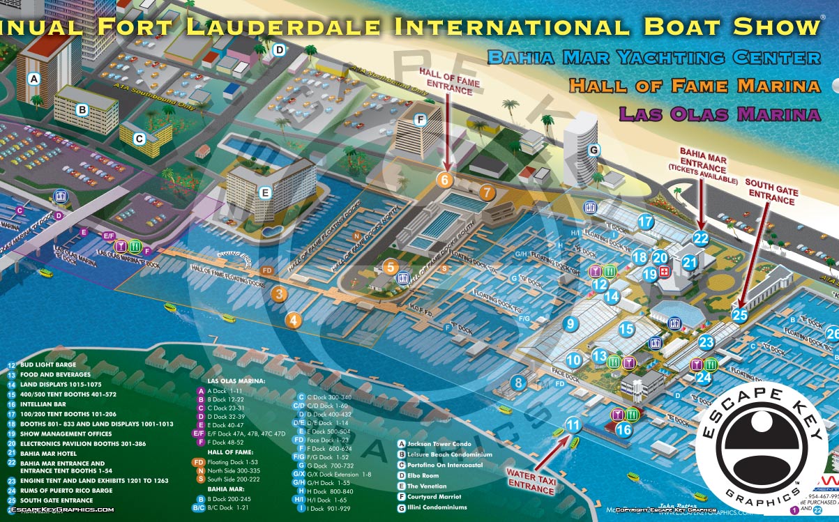 International Boat Show Illustrated Map