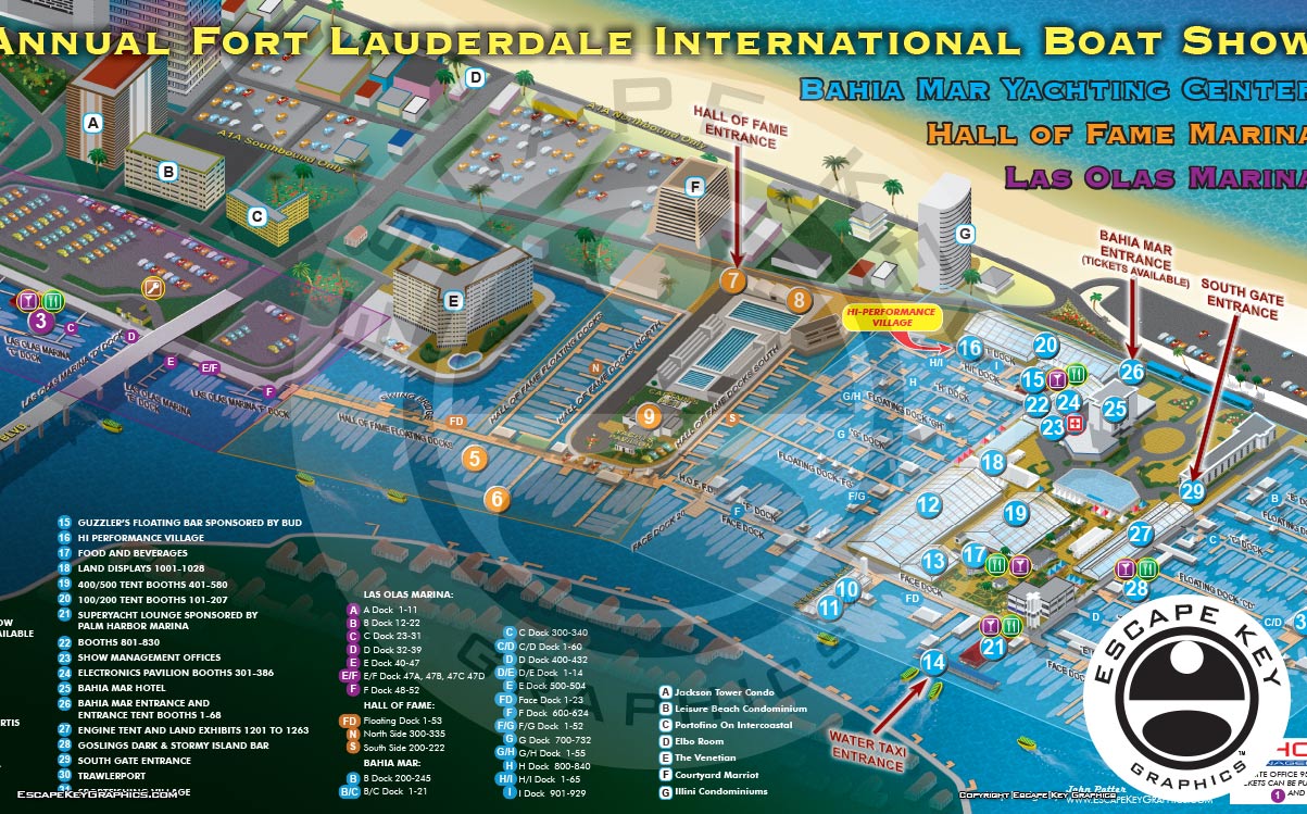 Illustrated Boat Show Maps