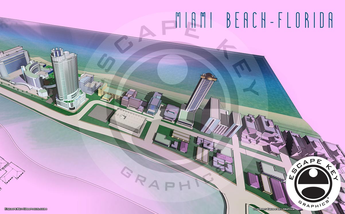 Brokerage Show in Miami Beach Illustrated Maps