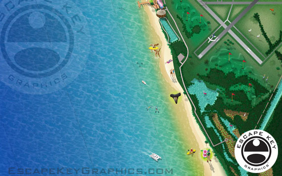 Illustrated Beach Map