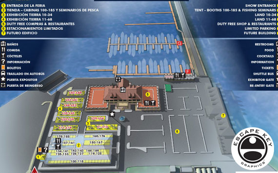 Illustrated Map for the Panama International Boat Show
