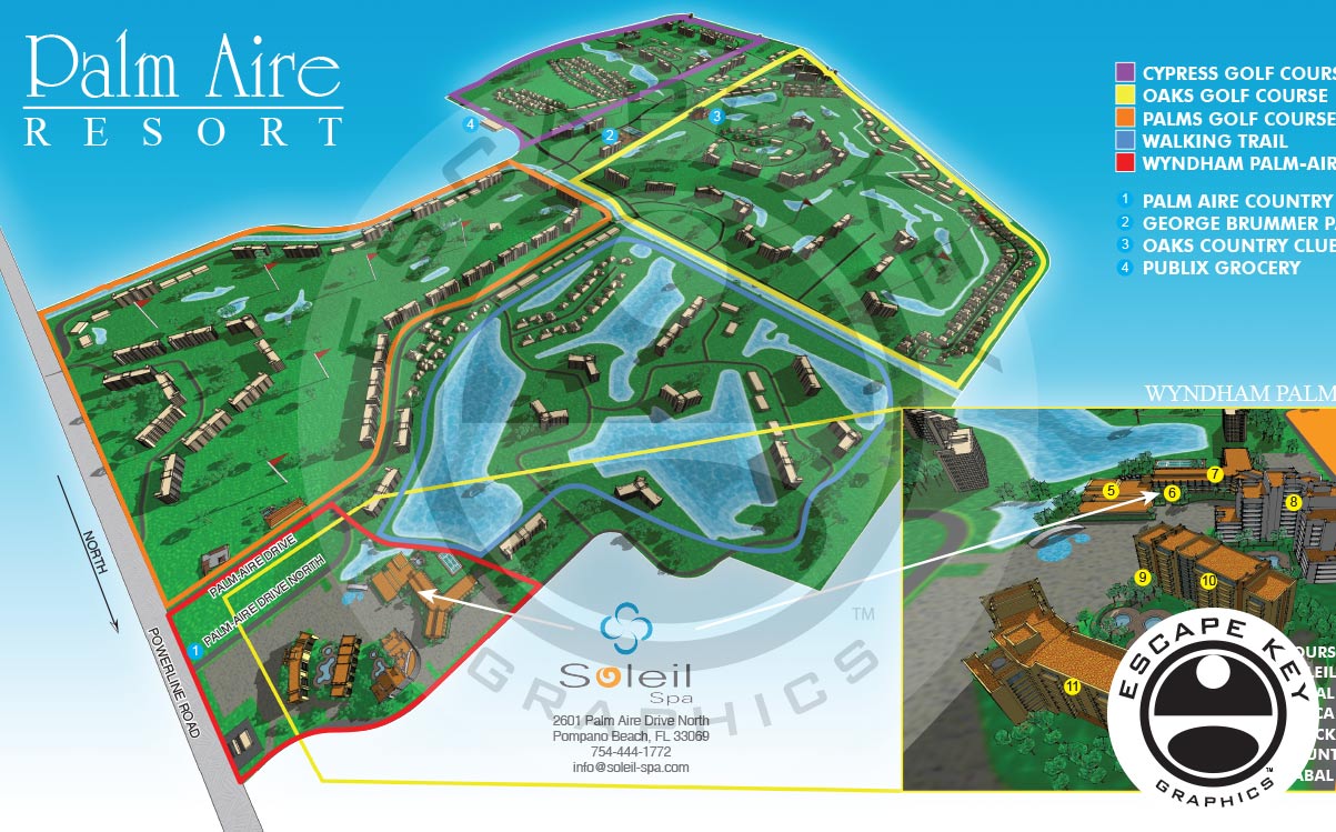 Golf Resort Illustrated Map
