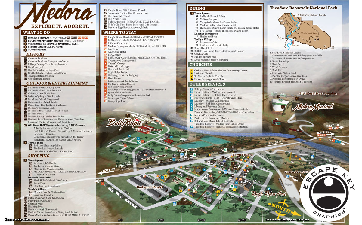 Tourist Town Illustrated Map
