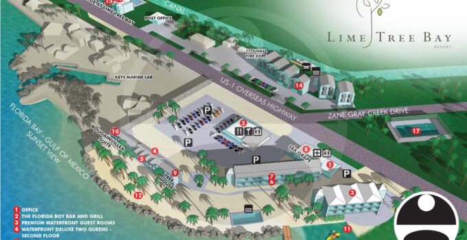 Illustrated map - Lime Tree Bay Resort