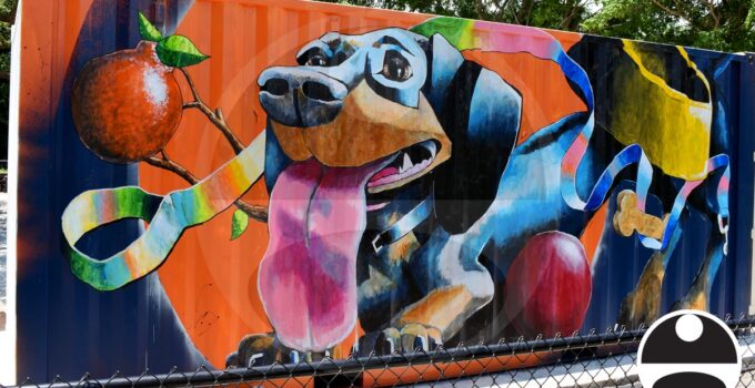 Dog Park Shipping Container Mural 2