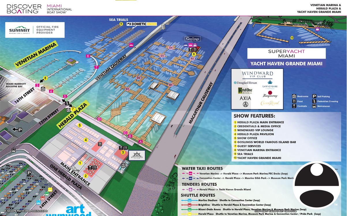 2023 Miami International Boat Show Map