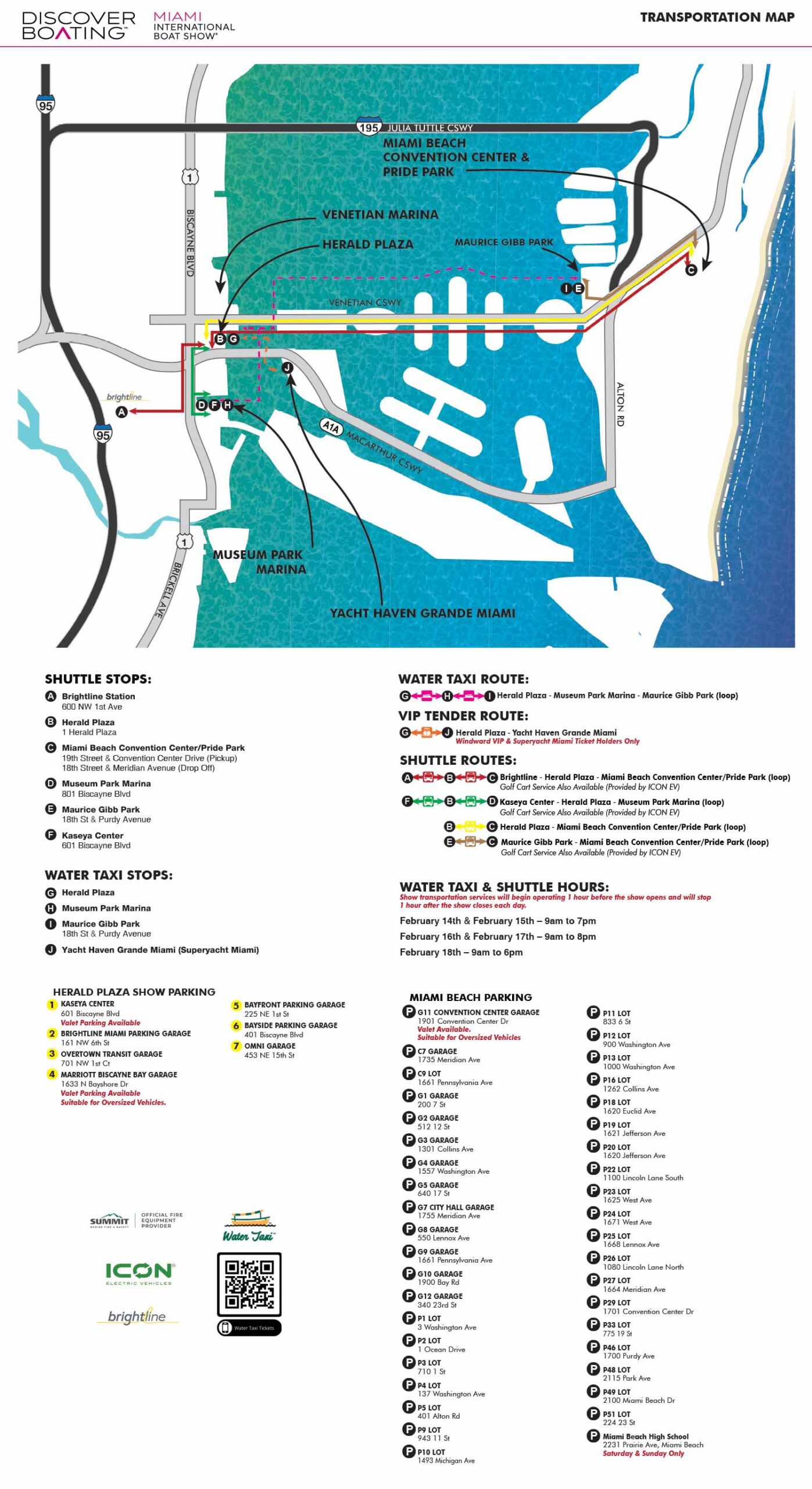 2024 Miami International Boat Show Transportation Map