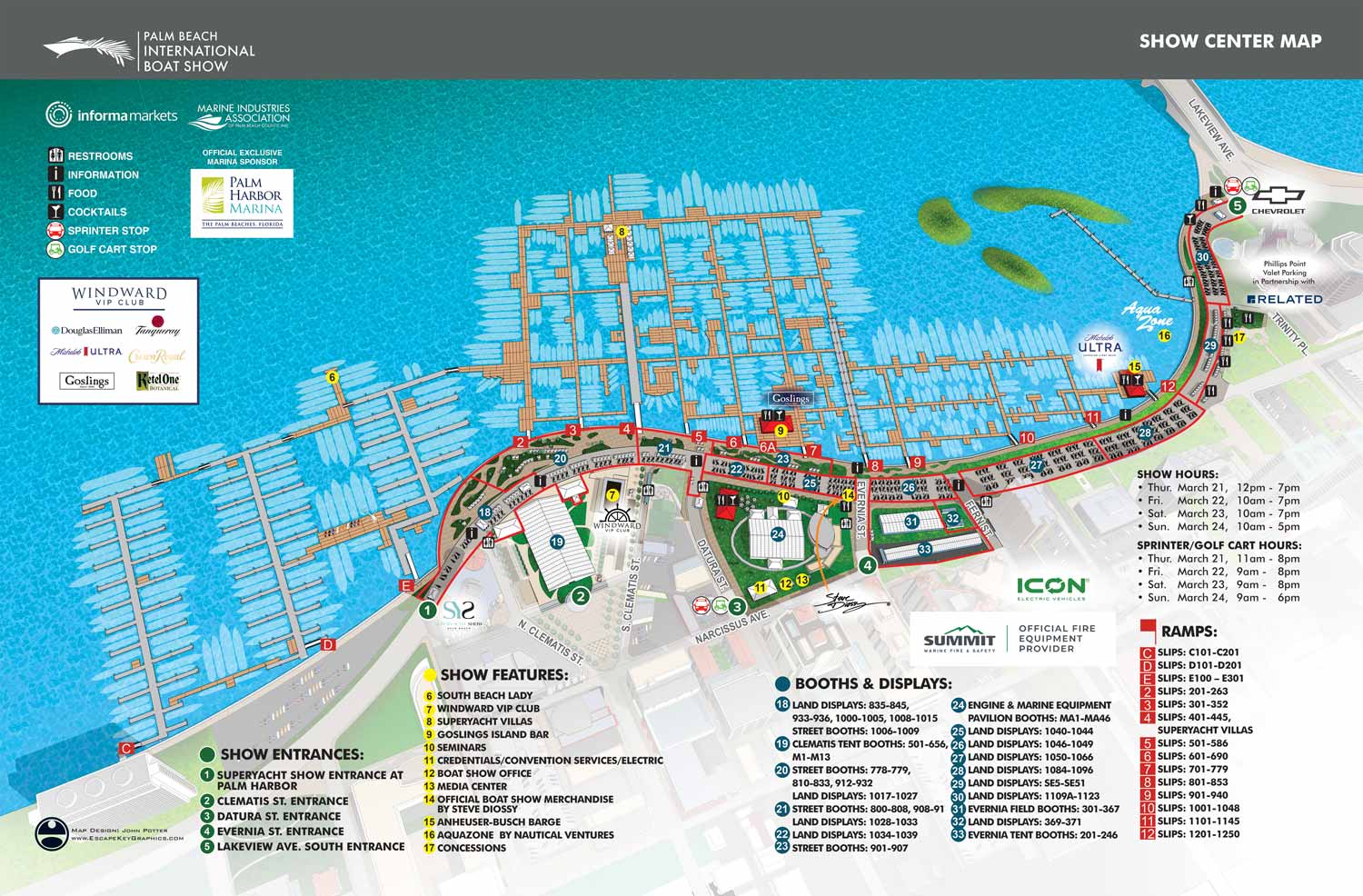 Palm Beach International Boat Show Map 2024