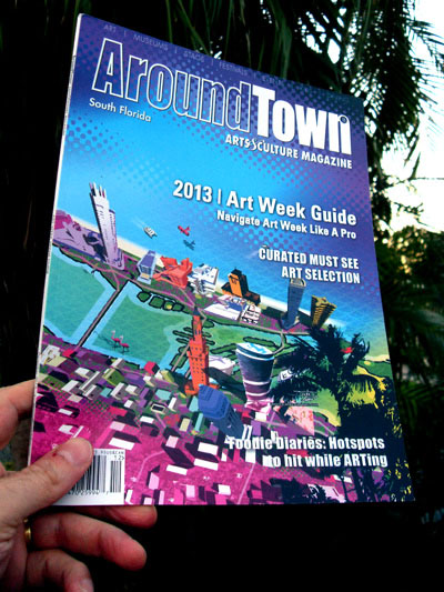Around Town magazine cover illustration